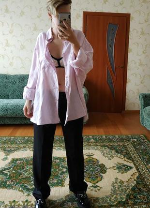 Сорочка зі 100% льону пастельного кольору