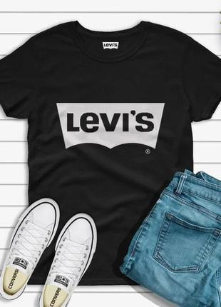 Женская футболка levis левис чёрная жіноча футболка левіс чорна8 фото