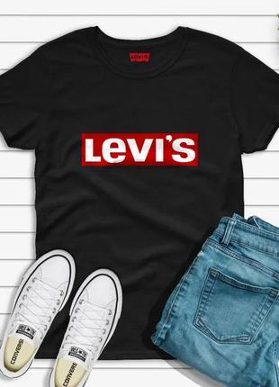 Женская футболка levis левис чёрная жіноча футболка левіс чорна7 фото