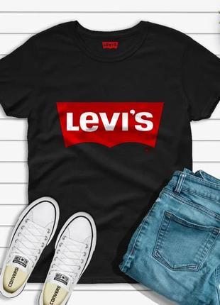 Женская футболка levis левис чёрная жіноча футболка левіс чорна