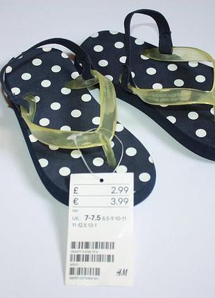 Нові пляжні сандалі в'єтнамки від h&m р. 7-7.5