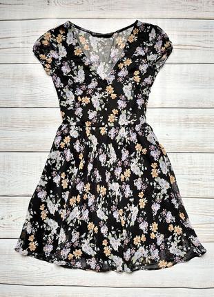 Лёгкое летнее платье сарафан в цветочный принт1 фото