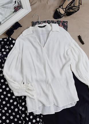 Блузка zara со шнуровкой на рукавах/ блуза zara зі шнурівкою на рукавах2 фото