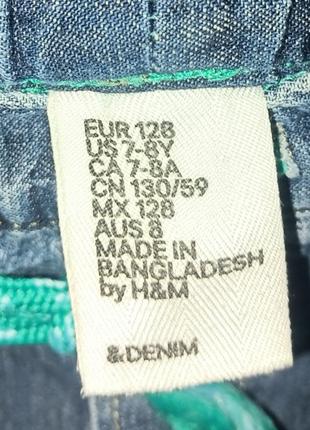 (h& m denim jeans) шорти бріджі 7/8 років4 фото