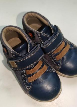 Детские кожанные кроссовки ботинки garvalin 21-22 (13,5 см)8 фото