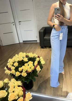 Джинсы zara wide leg6 фото