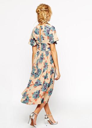 Розпродаж плаття asos міді з квітковим принтом4 фото