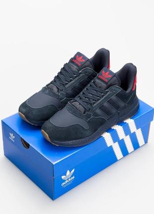 Мужские кроссовки adidas zx500 rm d.blue red#адидас1 фото