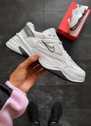 Мужские кожаные кроссовки nike m2k tekno white#найк