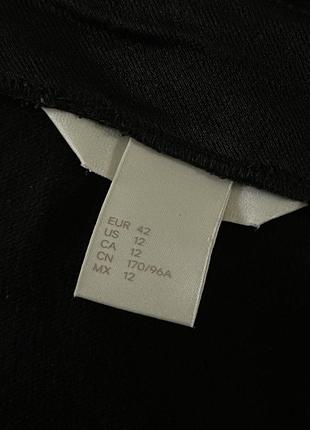 H&m чёрный сатиновый топ майка на широких бретелях бельевой стиль9 фото