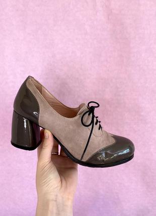 Шкіряні туфлі жіночі laura franchi1 фото