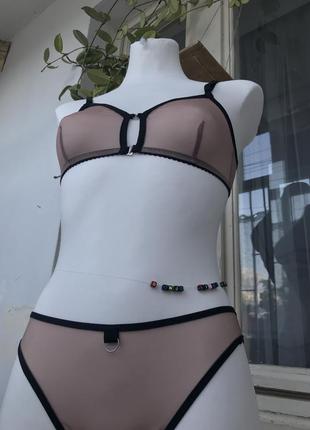 Нижнее бельё ручной работы из эластичной сетки🤍