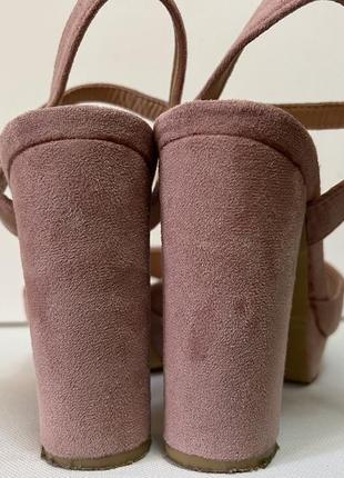 Босоножки каблуки сандали туфли на каблуке розовые5 фото