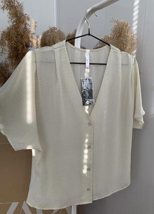 Блуза mango бежева 2