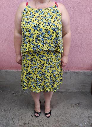 Яскраве ❤️ повітряне плаття на пишні форми