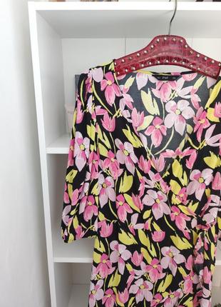 Плаття платье сарафан міні мини чорне флористичний принт нове якісне бренд f&f5 фото