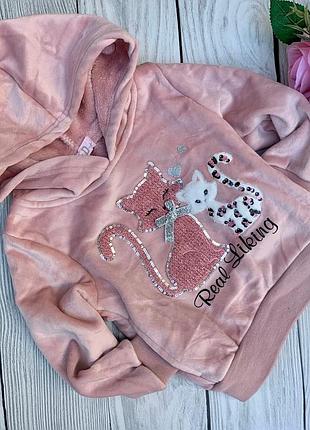 Пайта велюрова на дівчинку ,всередині утеплені хутром