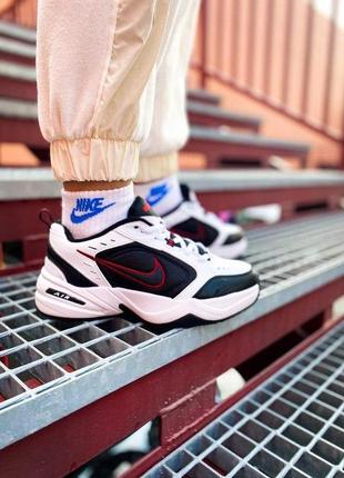 Женские кроссовки nike air monarch iv white black (найк монарх 4, белые ...
