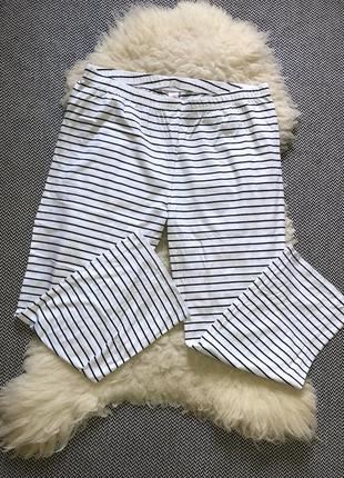 Домашні натуральні штани піжамні великий розмір батал бавовна в смужку вільні7 фото