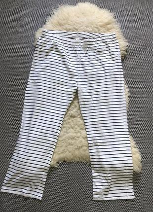Домашні натуральні штани піжамні великий розмір батал бавовна в смужку вільні9 фото