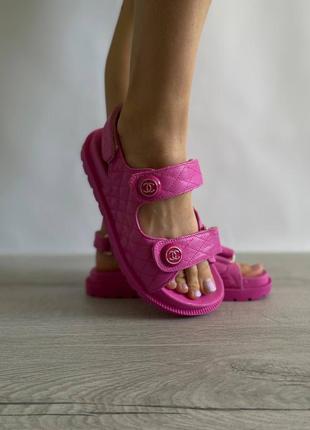 Жіночі сандалі sandals pink leather premium, різні кольори1 фото