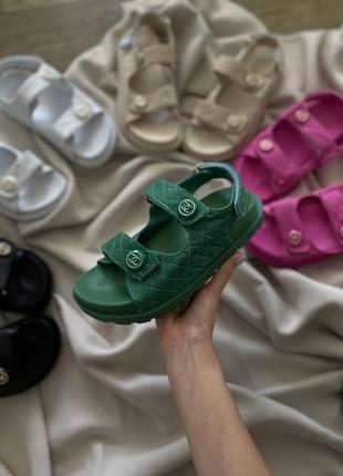 Жіночі сандалі sandals green leather premium, різні кольори6 фото