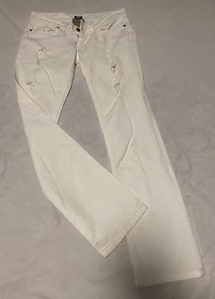 Джинсы на низкой посадке//білі джинси6 фото