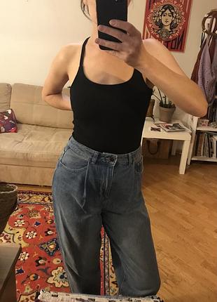 Джинси широкі банани з високою посадкою