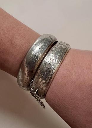 Срібний вінтажний браслет