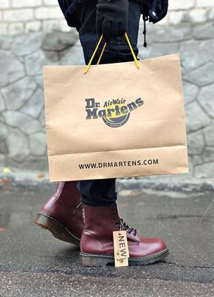 Ботінки жіночі dr. martens cherry / жіночі черевики мартінс