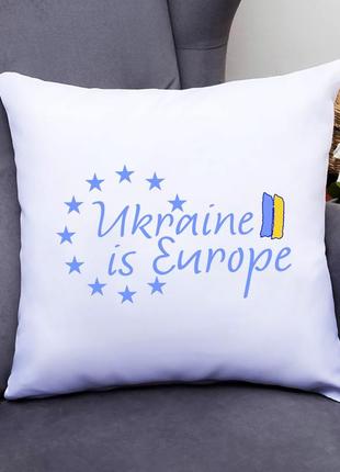 Подушка декоративная с принтом "ukraine is europe" push it