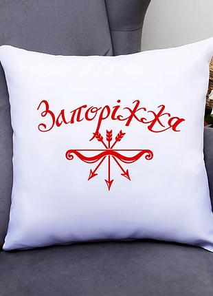 Подушка декоративная с принтом "запорожье" push it