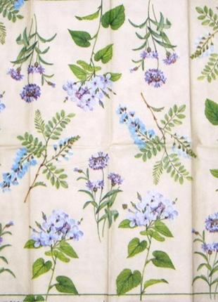 Салфетка цветы в голубой гамме (142)