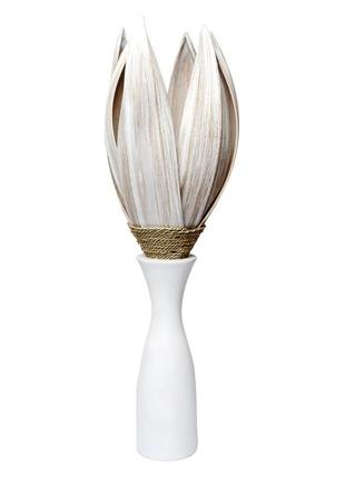 Светильник напольный белого цвета "цветок лотоса" высота 90 см