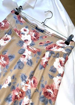 Штани палаццо натуральна тканина від e-vie, зручні штани квітковий принт, брюки палаццо в цветочный принт натуральная ткань3 фото