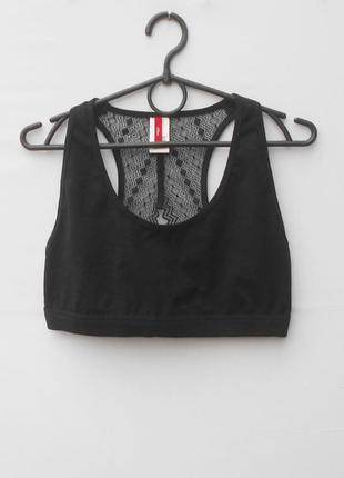 Хлопковый топ с кружевной спинкой размер 12-14
