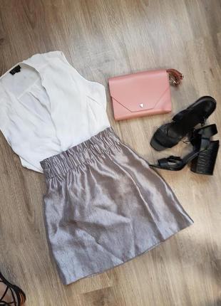 Спідниця кольору металік від h&m