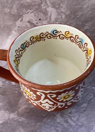 Косівська кераміка, чашка, горнятко, ручний розпис3 фото