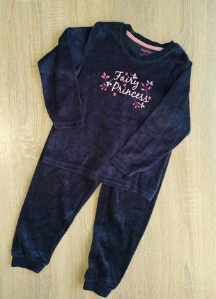 Велюрова піжама lupilu для дівчинки р. 98/104. костюм домашній піжама