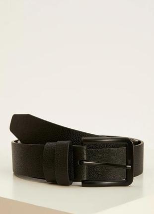L новий фірмовий пояс ремінь чоловічий зі штучної шкіри чорний defacto
