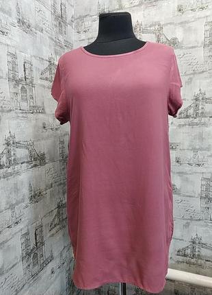 Блуза с коротким рукавом, грязно червоного кольору