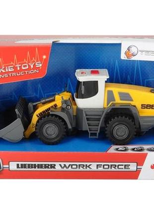 Екскаватор liebherr зі світлом і звуком 18 см  dickie toys 3722003