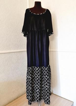 Літня довга сукня сарафан стиль бохо5 фото