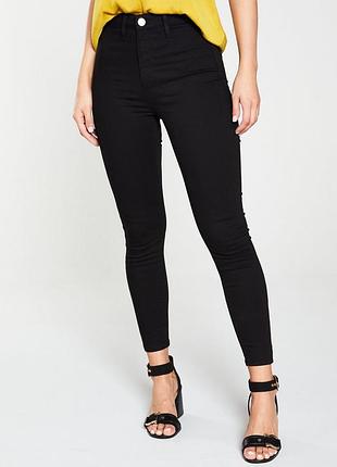 Джинсы скинни с завышенной талией river island kaia - черный