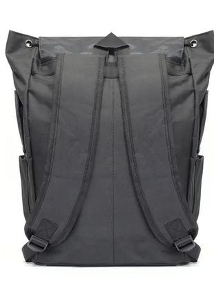 Чоловічий рюкзак liping lp-604 20-35l black з юсб портом, тканинний4 фото