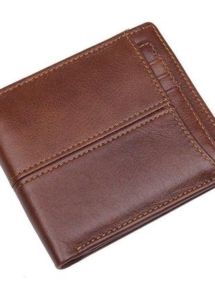 Бумажник горизонтальный кожаный vintage 14966 коричневый