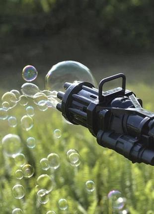 Кулемет дитячий з мильними бульбашками gatling мініган wj 9506 фото