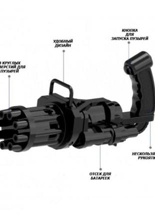 Кулемет дитячий з мильними бульбашками gatling мініган wj 95010 фото