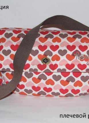 Молодіжна сумка принт сердечка через плече roxy франція3 фото