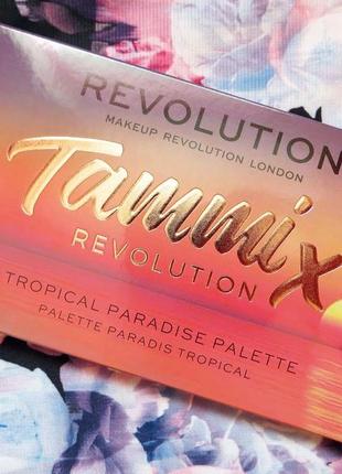 Makeup revolution x tammi (makeupbytammi) "tropical paradise". палетка шимерних і матових тіней.7 фото